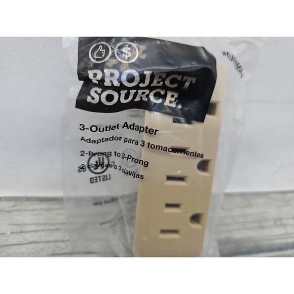 Lot of 4 Project Source 3-Outlet Adapters • 2-Prong to 3-Prong (#0409866) [148] - Picture 5 of 11